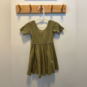 Olive Green Kids Dress